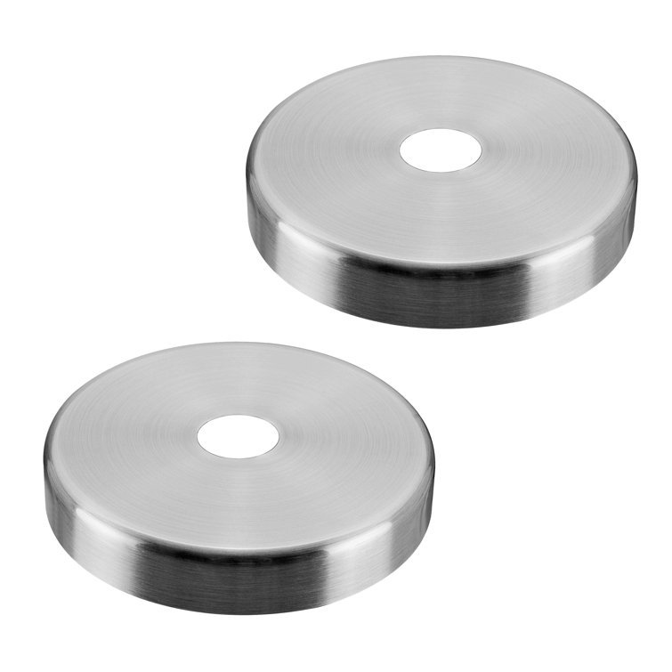 Brushed Nickel Contemporary Ceiling Fixture Canopy Kit, 2 Pack