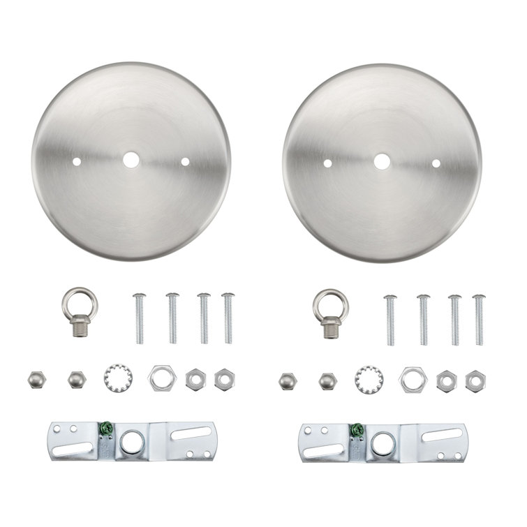 Brushed Nickel Contemporary Ceiling Fixture Canopy Kit