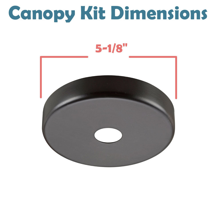 Oil Rubbed Bronze Contemporary Chandelier Fixture Canopy Kit, 5-1/8" Diameter