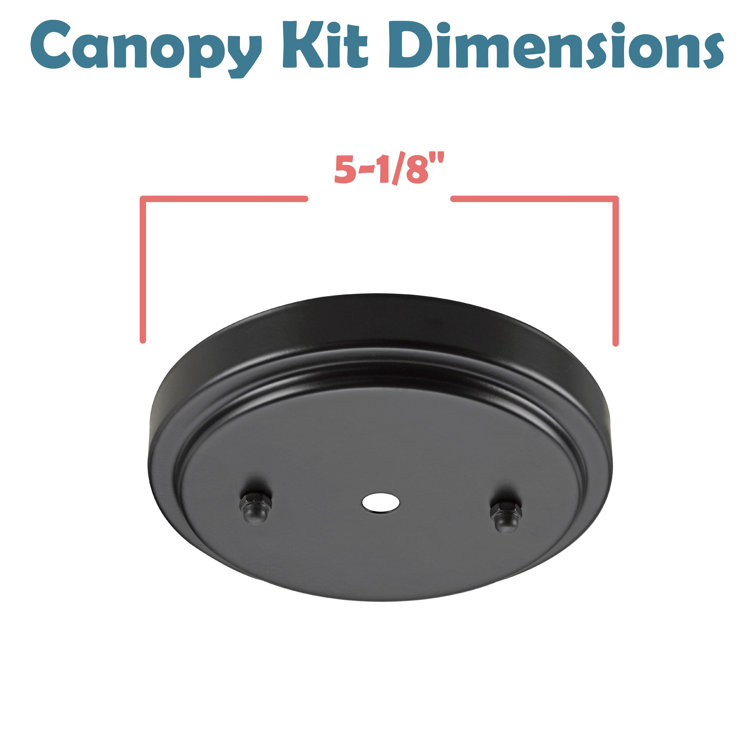 Oil Rubbed Bronze Ceiling Light Fixture Canopy Kit, 5-1/8" Diameter