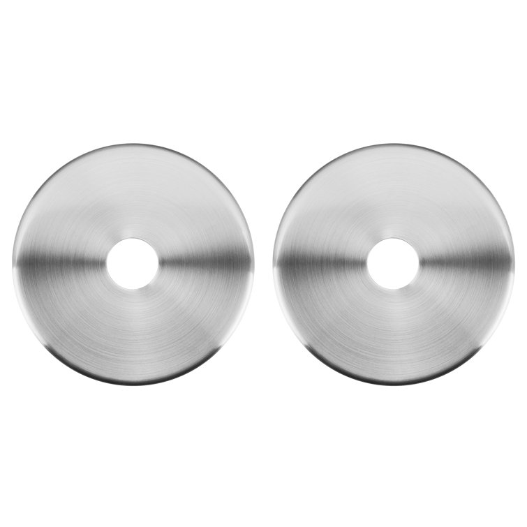 Brushed Nickel Contemporary Ceiling Fixture Canopy Kit, 2 Pack