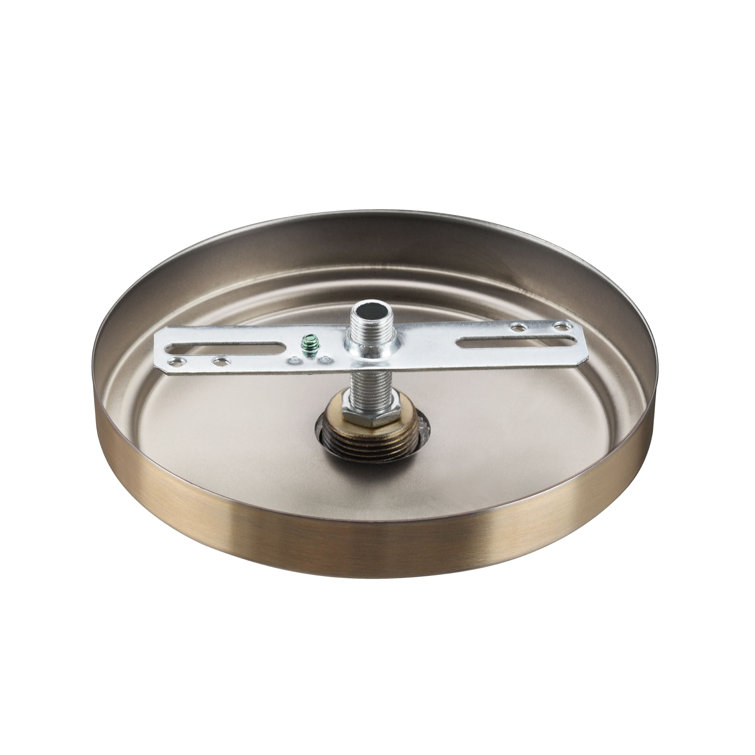 Warm Brass Round Chandelier Fixture Canopy Kit