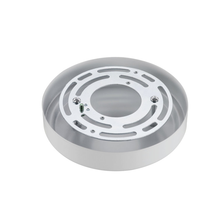 Matte White and Brushed Nickel Ceiling Fixture Canopy Kit