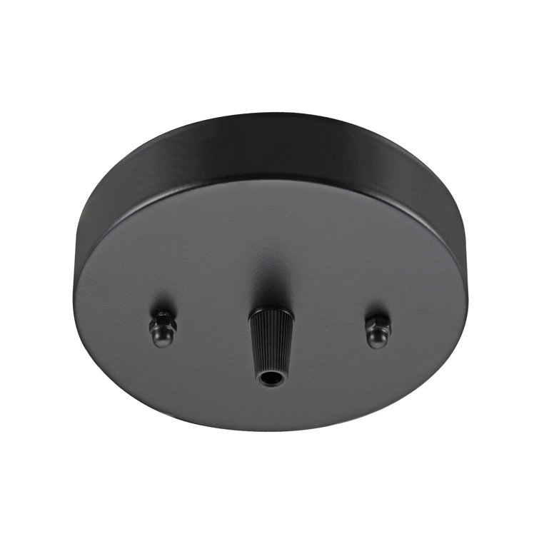 Matte Black Metal Chandelier Fixture Canopy Kit, 5-1/8" Diameter