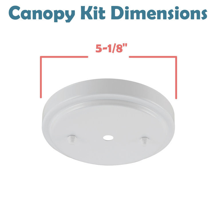 Matte White and Brushed Nickel Ceiling Fixture Canopy Kit