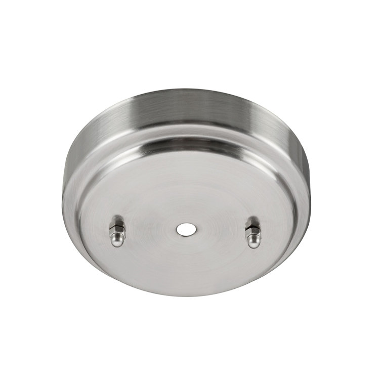 Brushed Nickel Round Ceiling Canopy Kit with Universal Crossbar