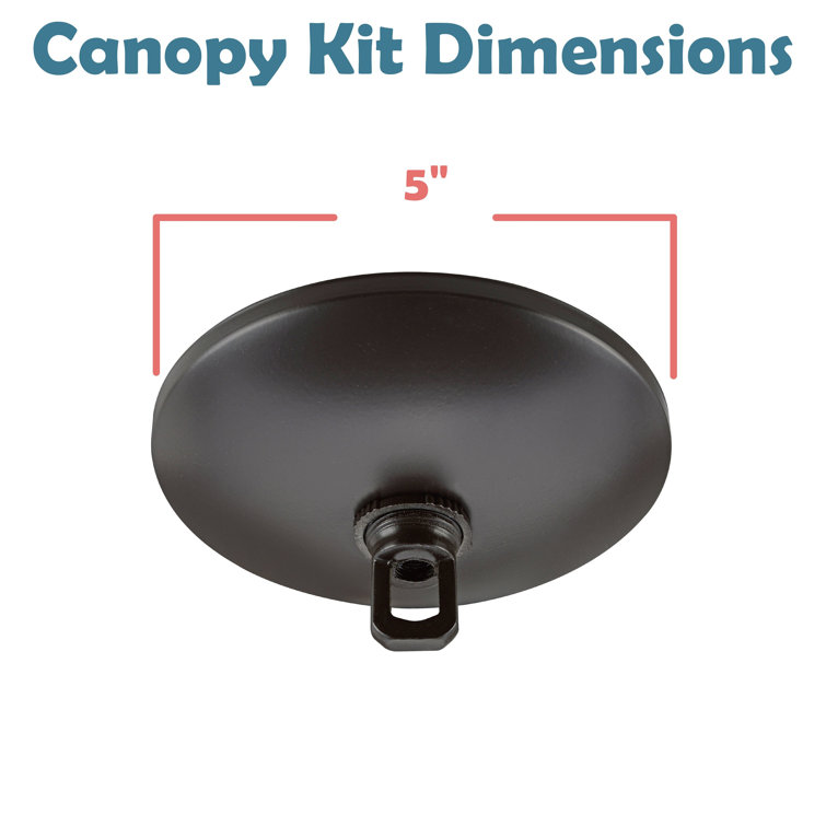 Oil Rubbed Bronze Contemporary Chandelier Canopy Kit, 5" Diameter