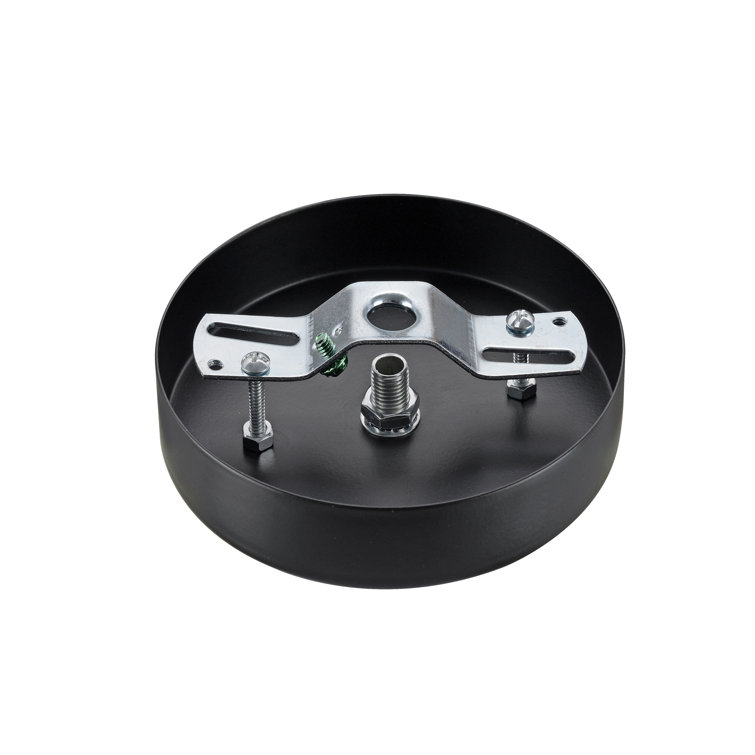 Matte Black Round Metal Chandelier Canopy Kit