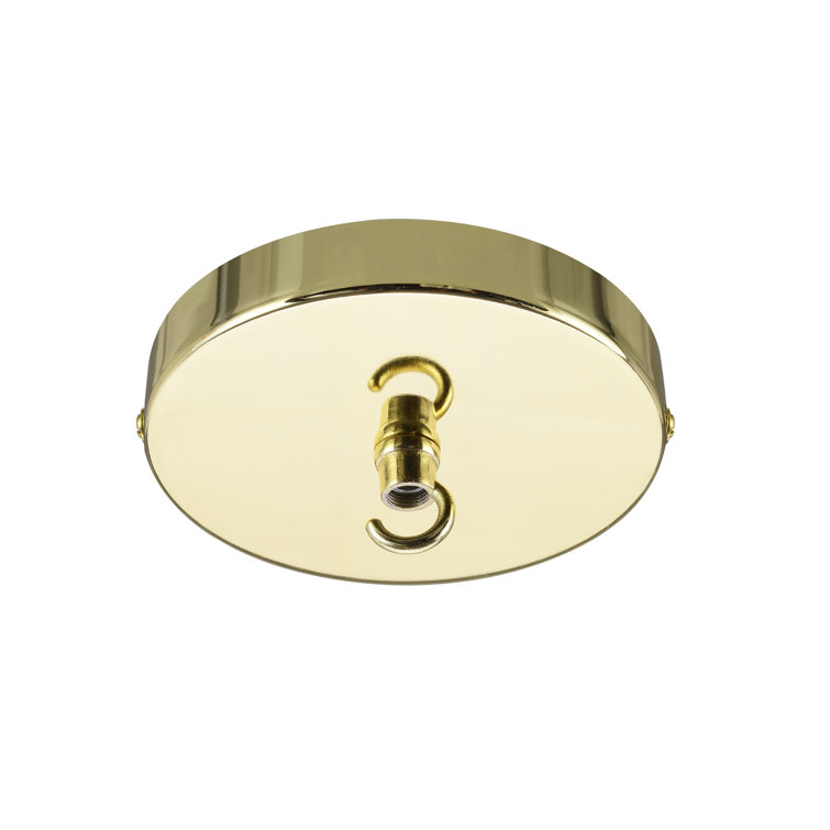 Brass Chandelier and Light Fixture Canopy Kit, 4.75" Diameter