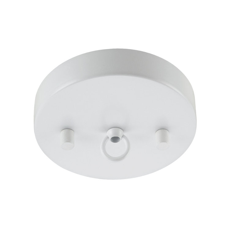 Matte White Brushed Nickel Chandelier Fixture Canopy Kit