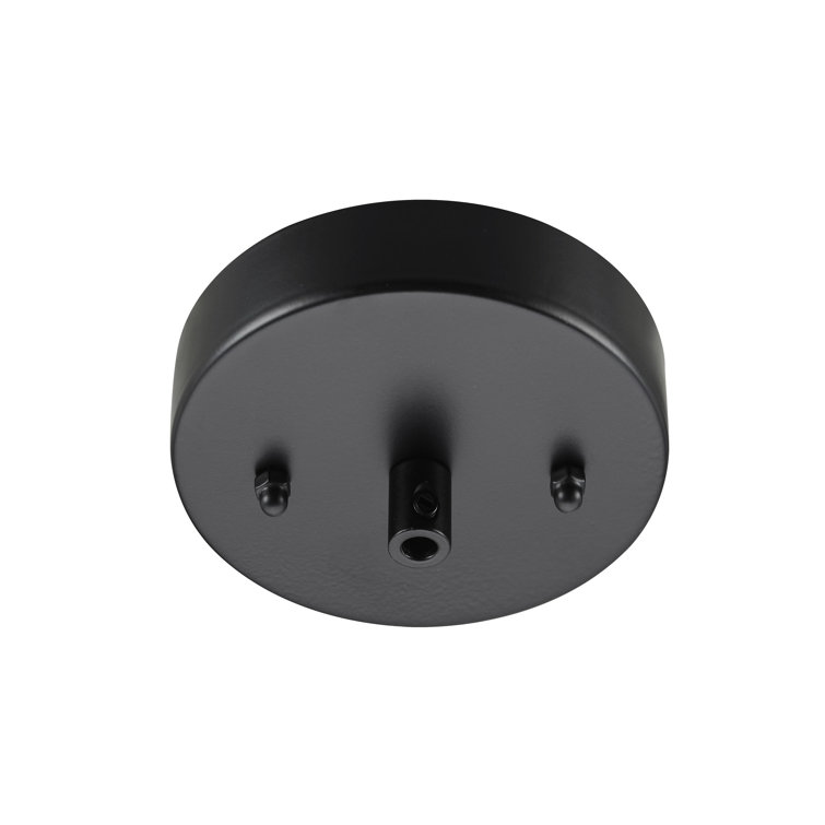 Matte Black Round Metal Chandelier Canopy Kit