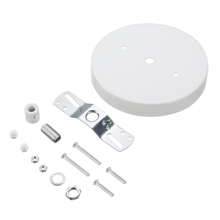 Matte White Round Ceiling Fixture Canopy Kit