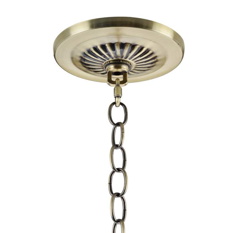 Antique Brass Chandelier Fixture Canopy Kit with Chain