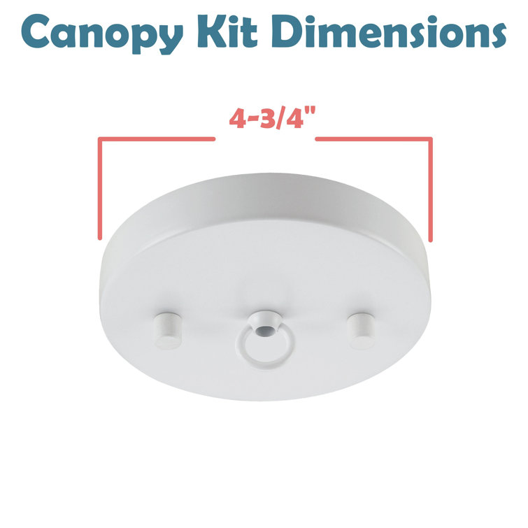 Matte White Brushed Nickel Chandelier Fixture Canopy Kit
