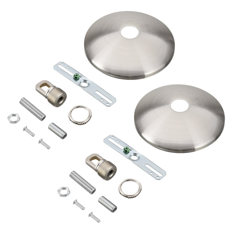 Brushed Nickel Contemporary Chandelier Fixture Canopy Kit, 5" Diameter