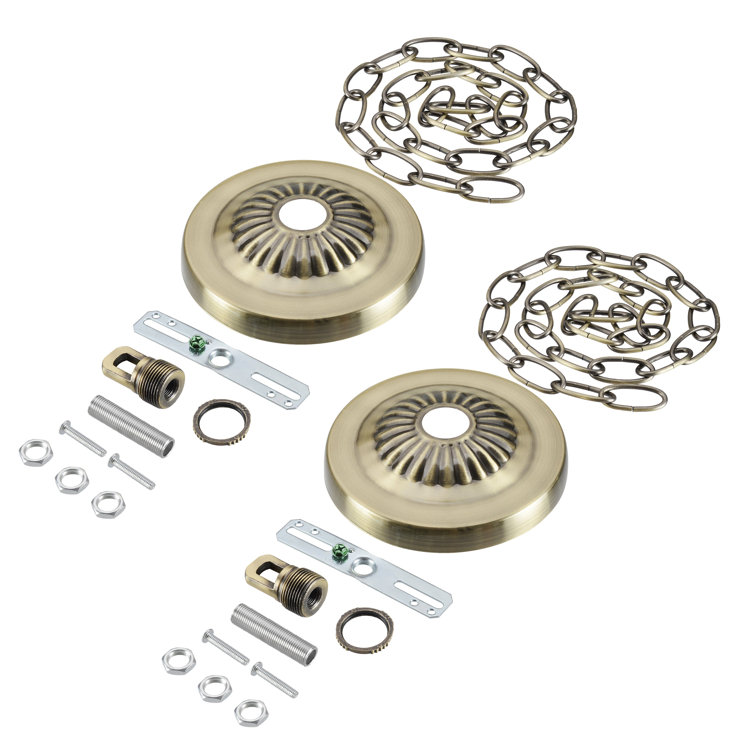 Antique Brass Ceiling Canopy Kit with Chain
