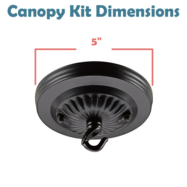 Oil Rubbed Bronze 5" Ceiling Fixture Canopy Kit