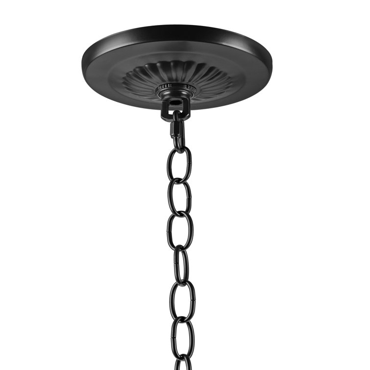 Matte Black 4-3/4" Chandelier Fixture Canopy Kit with Chain
