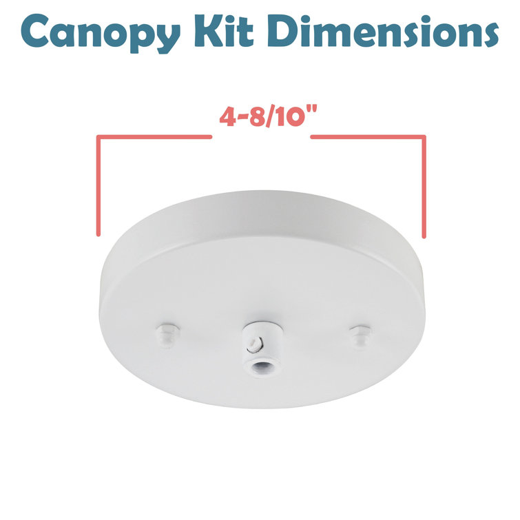 Matte White Round Ceiling Fixture Canopy Kit