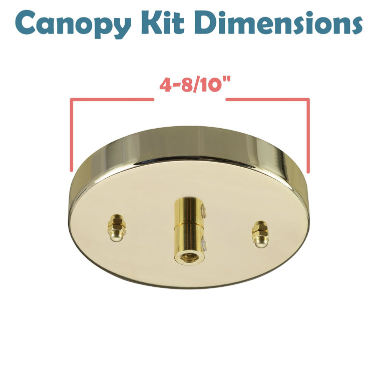 Brass Circular Canopy Kit with Mounting Hardware