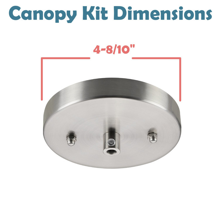 Brushed Nickel Round Light Fixture Canopy Kit