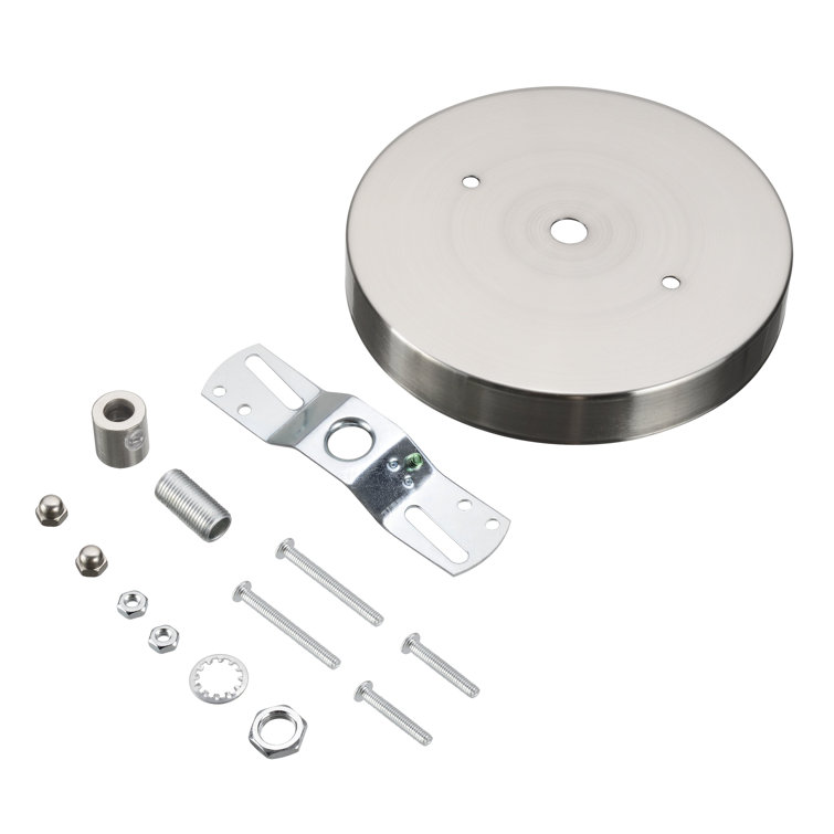 Brushed Nickel Round Light Fixture Canopy Kit