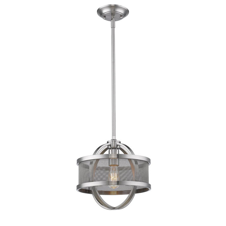 Colson Pewter Mini Pendant Light with Industrial Chic Design
