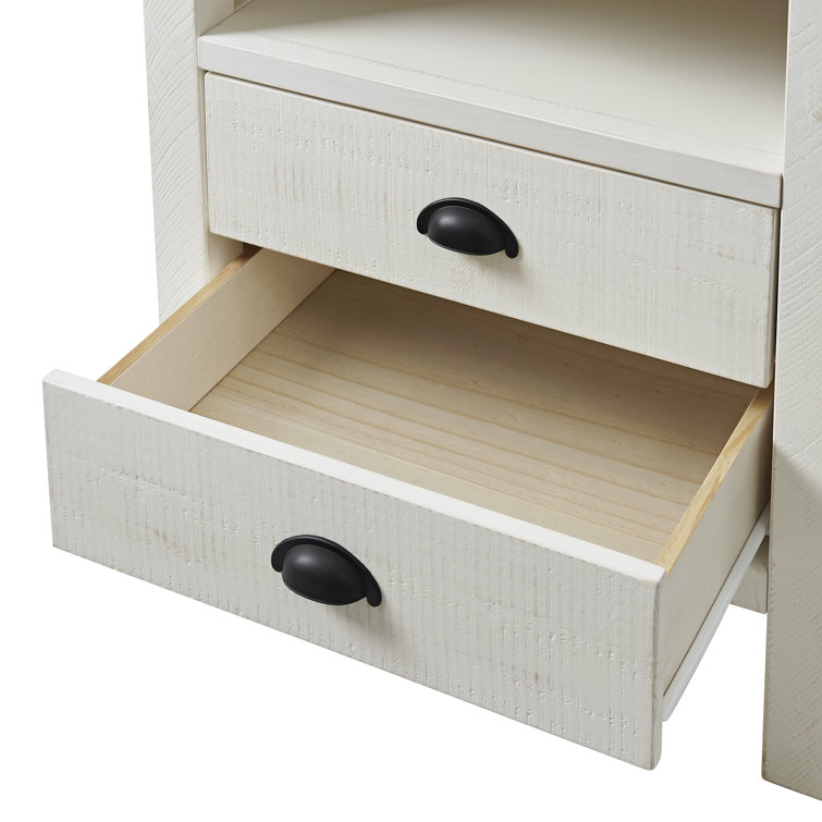 Arden Light Driftwood Pine Wood 4-Piece King Bedroom Set
