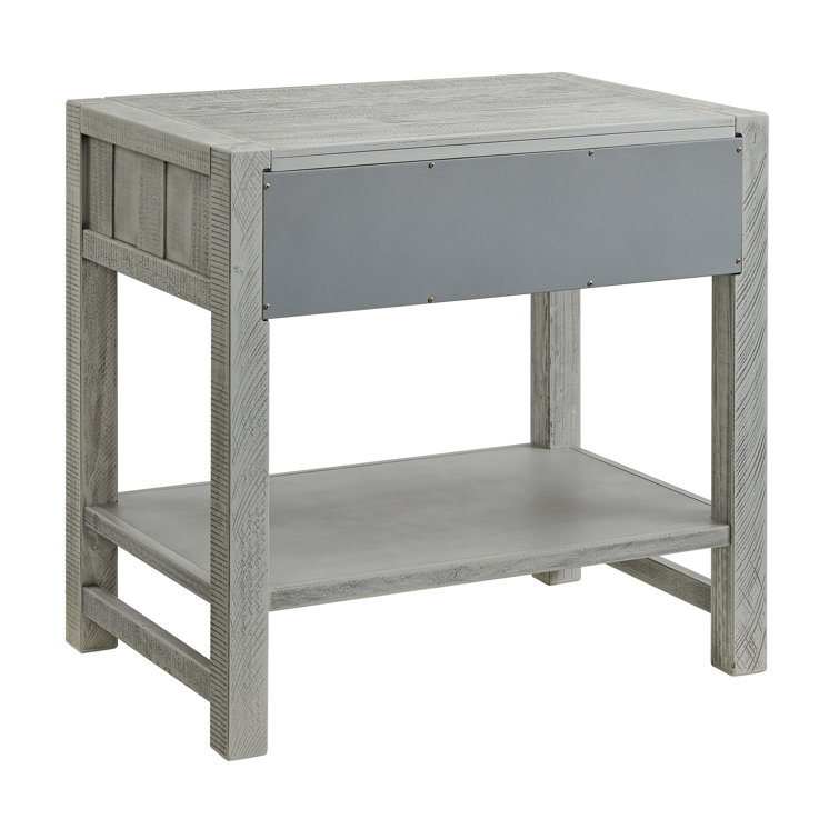 Arden 5-Piece Gray Pine Wood Bedroom Set with Queen Bed