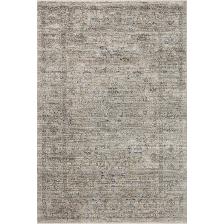Katherine Beige and Mist Rectangular Synthetic Area Rug