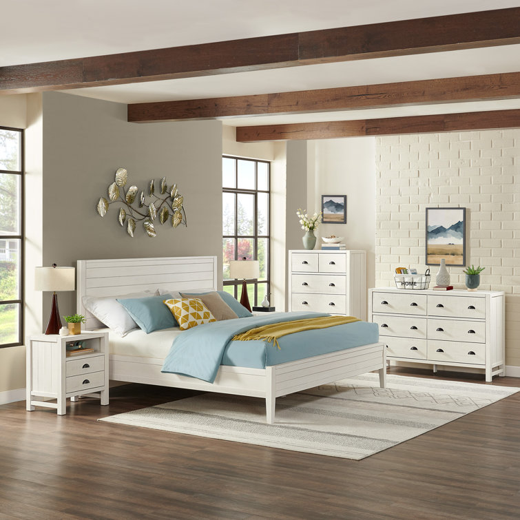 Arden 5-Piece Driftwood Gray Pine Wood King Bedroom Set