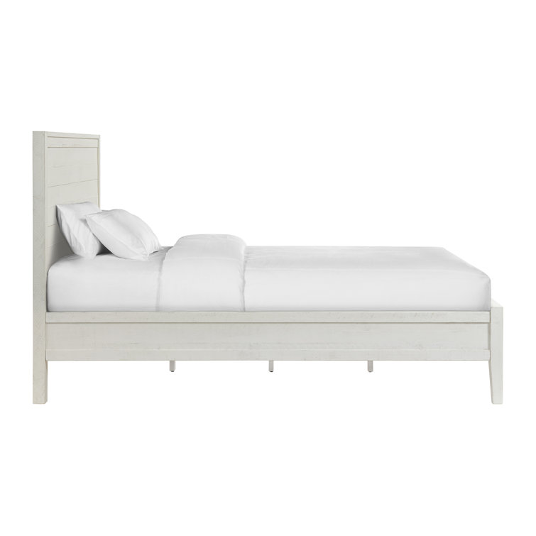 Arden Driftwood White Pine Queen Panel Bed with Slats