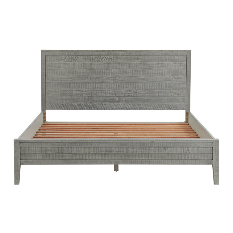 Arden Driftwood Gray Pine Wood 4-Piece King Bedroom Set