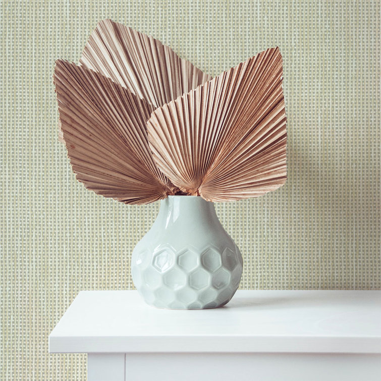 Beige Rattan Textured Peel and Stick Wallpaper