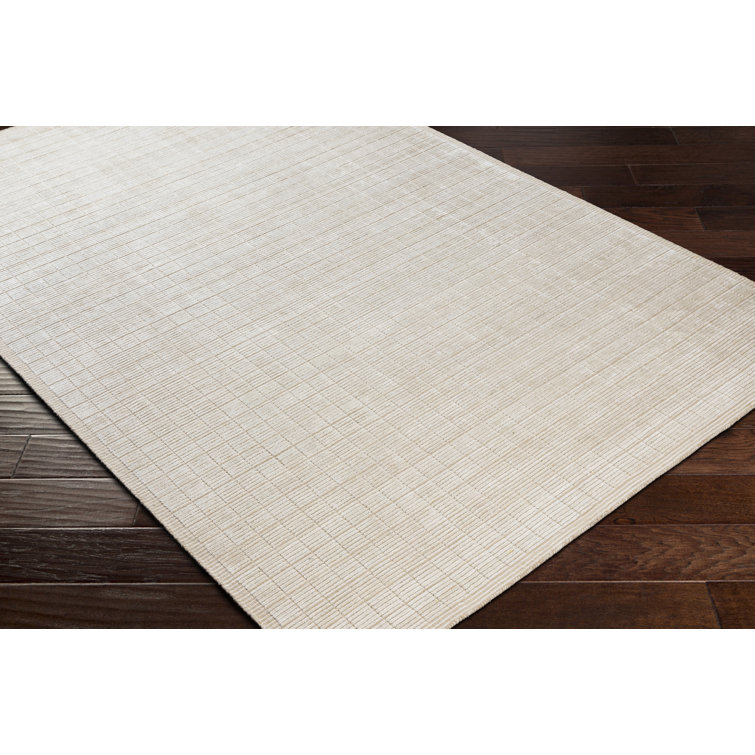 Jacey Light Beige and Cream Hand-Knotted Wool Runner Rug