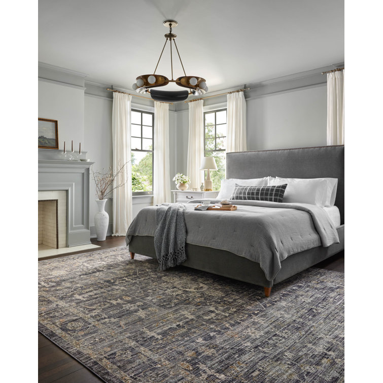 Handmade Gray Synthetic Stain-resistant Rectangular Area Rug
