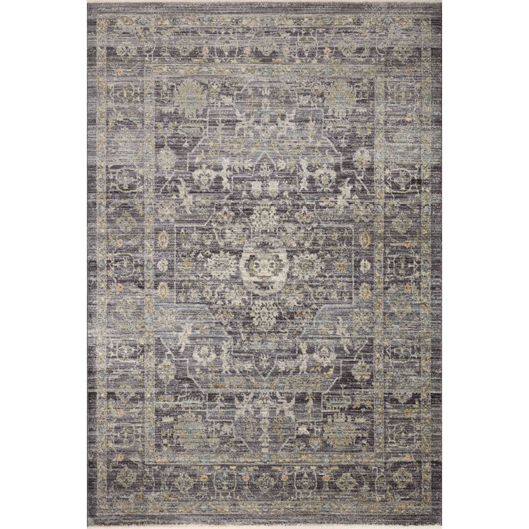 Handmade Gray Synthetic Stain-resistant Rectangular Area Rug