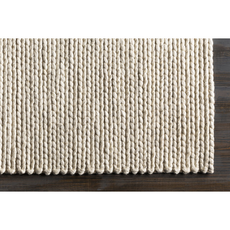Ithaca Cream Braided Wool and Viscose 8' x 10' Rug