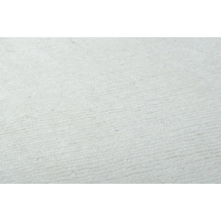 Ivory Wool Handmade Rectangular 6' x 9' Area Rug