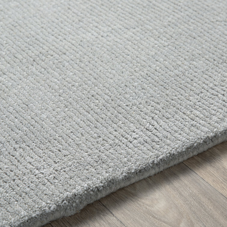 Handmade Gray Wool Square 8' Rug