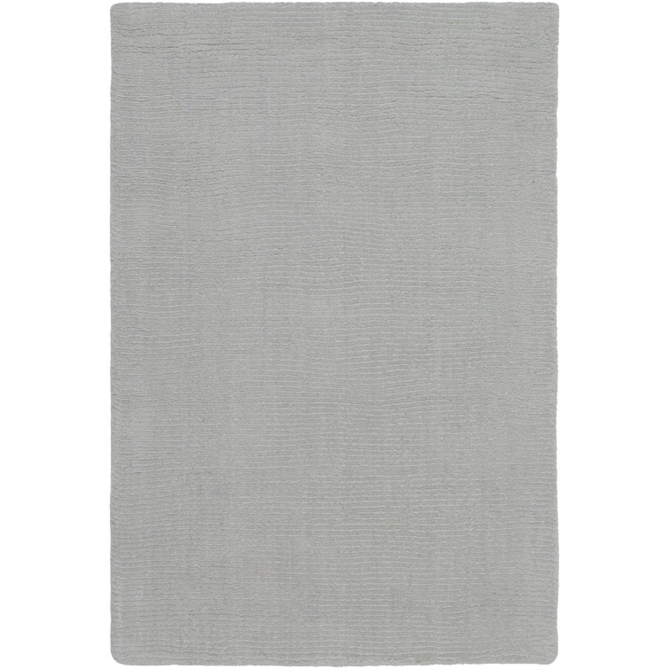 Handmade Reversible Gray Wool Rectangular Rug 2' x 3'