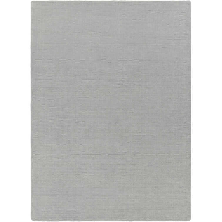 Handmade Mystique Medium Pile Wool Area Rug in Gray, 8' x 11'