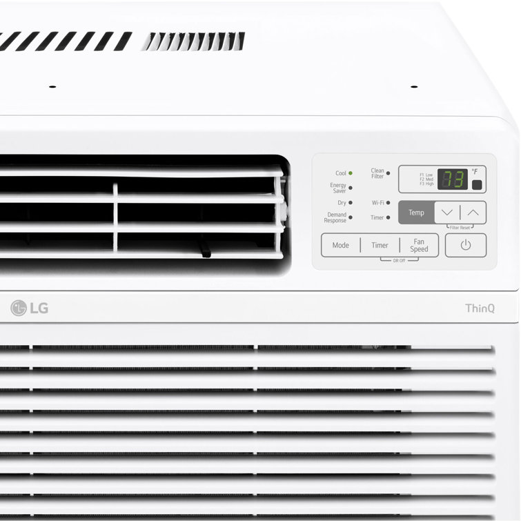 LG 12,000 BTU White Smart Window Air Conditioner with Wi-Fi and Remote