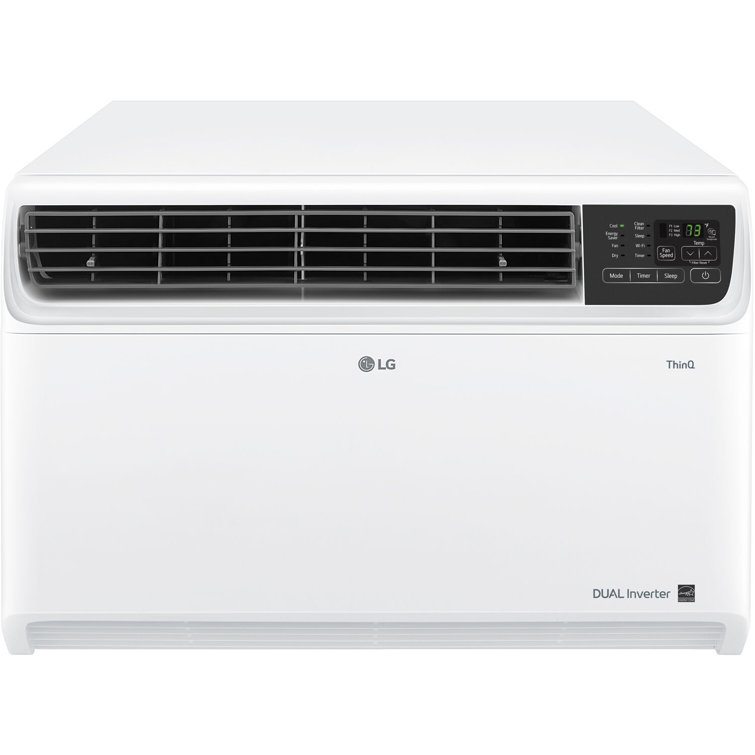 18,000 BTU White Smart Window Air Conditioner with Remote