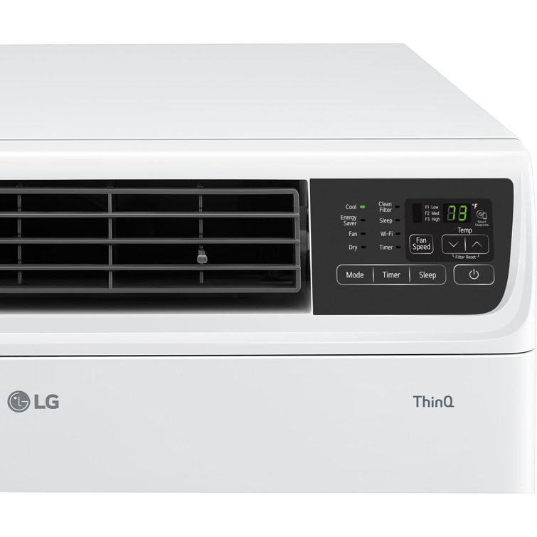 18,000 BTU White Smart Window Air Conditioner with Remote