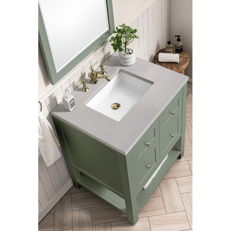 Breckenridge 30" Smokey Celadon Solid Wood Single Vanity