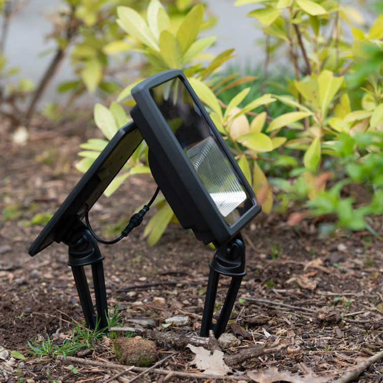 Black Matte Aluminum Solar LED Flood Light with Warm White 2700K