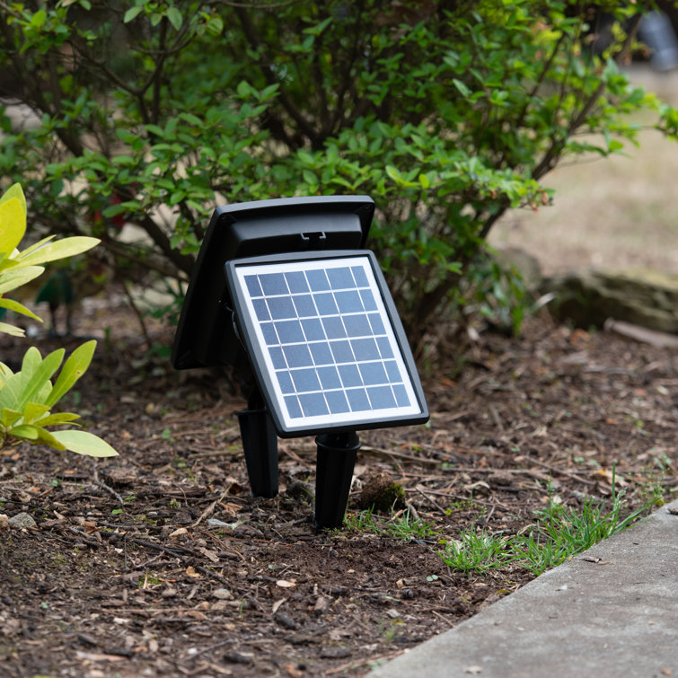 Black Matte Aluminum Solar LED Flood Light with Warm White 2700K