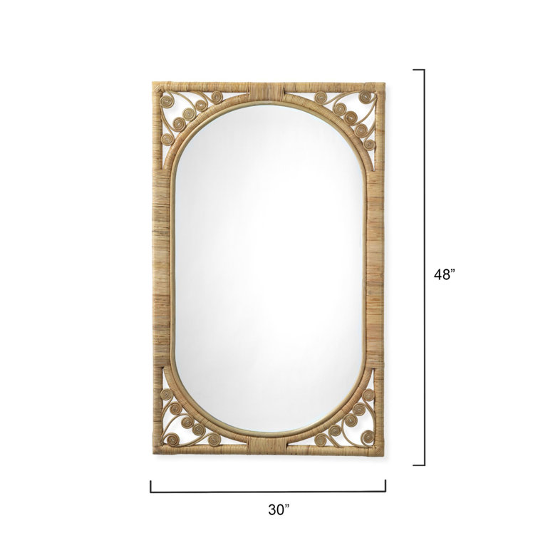 Primrose Handcrafted Rattan Rectangular Wall Mirror