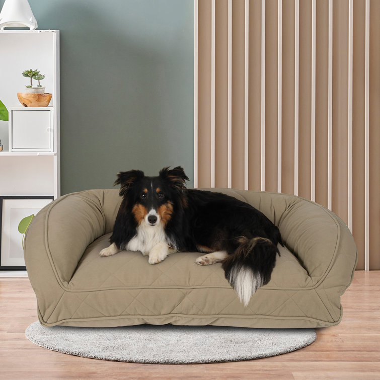 Medium Chocolate Orthopedic Quilted Microfiber Pet Bed
